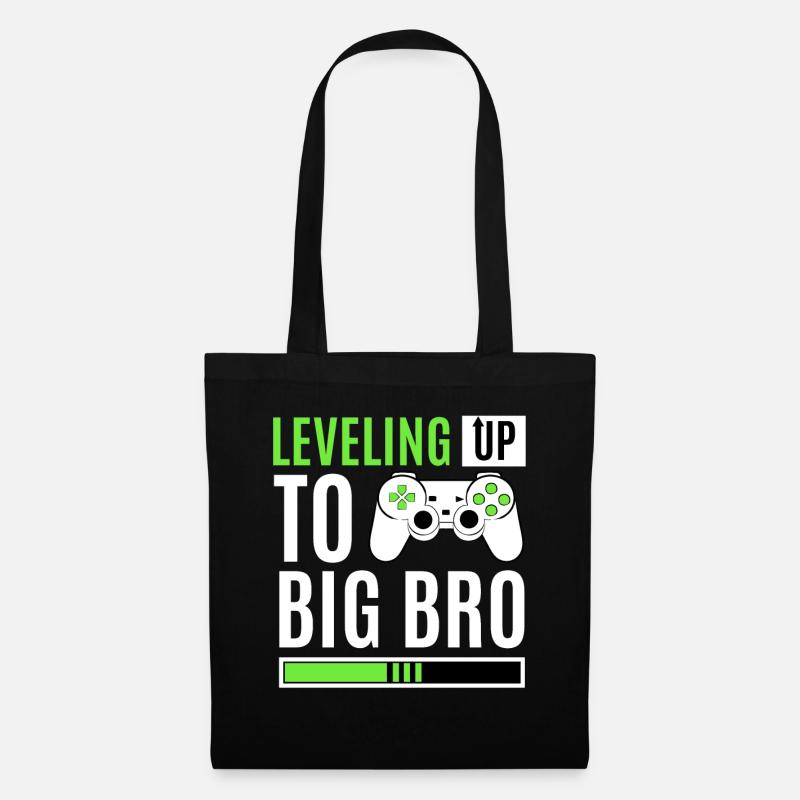 Leveling Up To Big Bro - Stoffbeutel - Schwarz