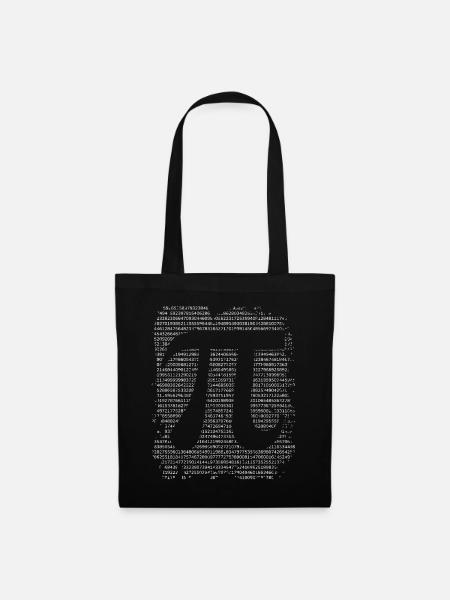 Numéro de cercle Math Pi - Sac en tissu - noir
