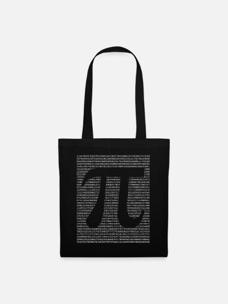 Mathematik Pi Kreiszahl - Stoffbeutel - Schwarz