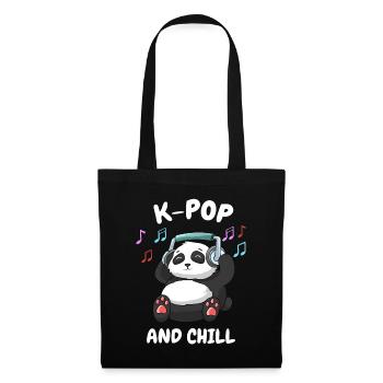 K-Pop And Chill - Stoffbeutel - Schwarz - Vorne