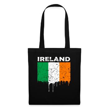Irlande Pavillon - Sac en tissu - noir - Devant