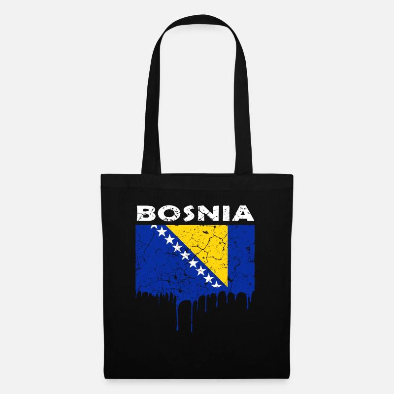 Bosnien Flagge - Stoffbeutel - Schwarz