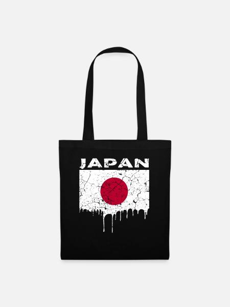 Japan flag - Tote Bag - black