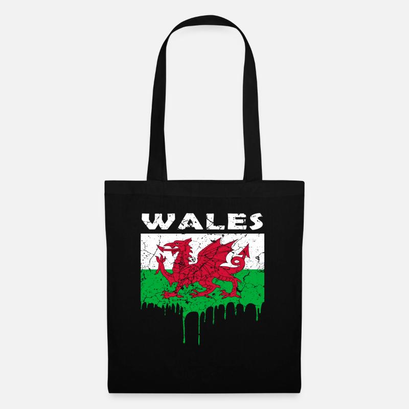 Wales flag - Tote Bag - black