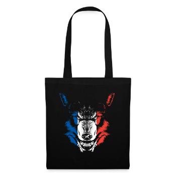 France flag wolf - Tote Bag - black - Front