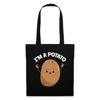 Je suis une pomme de terre - Sac en tissu - noir - Devant