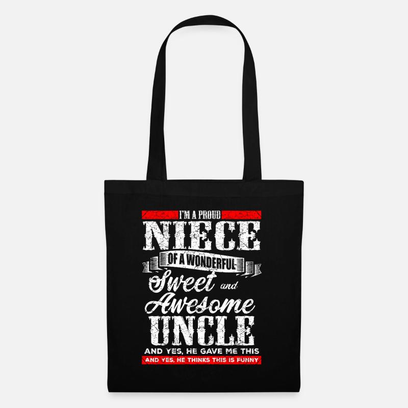 Geschenk für Nichte - Stoffbeutel - Schwarz