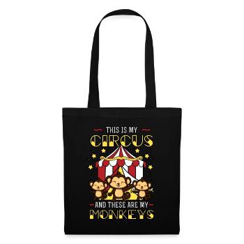 My Circus And There Are My Monkeys - Tote Bag - black - Front