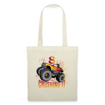I'm 8 And Crushing It 8th Birthday Child Monster - Tote Bag - nature - Front