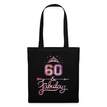 Femmes 60 ans et fabuleuses 60e heureux - Sac en tissu - noir - Devant
