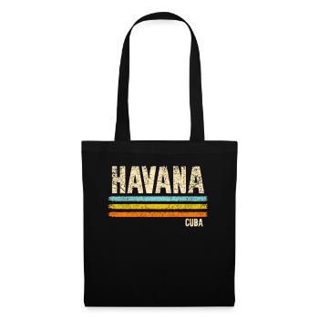 La Havane Cuba - Sac en tissu - noir - Devant