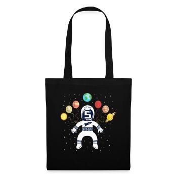C'est mon 5e anniversaire astronaute 5 ans dans l'espace - Sac en tissu - noir - Devant