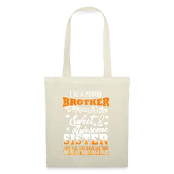 Lustiges Geschenk für den Bruder - Stoffbeutel - Natur - Vorne