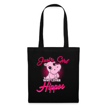 Hippopotame Hippopotame - Sac en tissu - noir - Devant