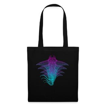 Raie manta - Sac en tissu - noir - Devant