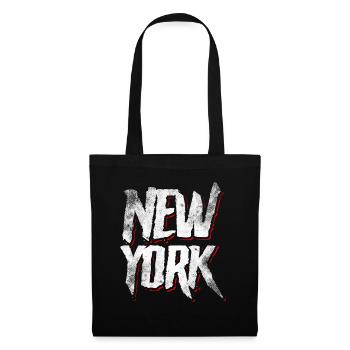 New York - Stoffbeutel - Schwarz - Vorne