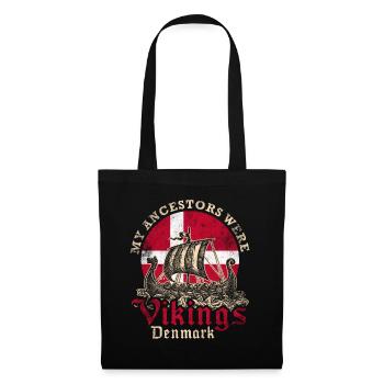 Denmark viking ship - Tote Bag - black - Front