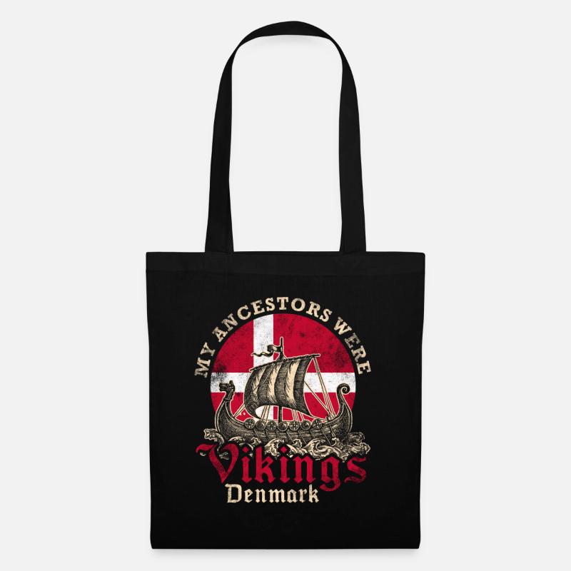 Bateau viking du Danemark - Sac en tissu - noir
