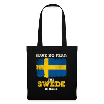 Suédois drôle - Sac en tissu - noir - Devant