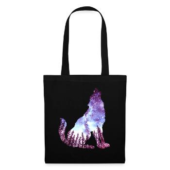 Wolf - Stoffbeutel - Schwarz - Vorne