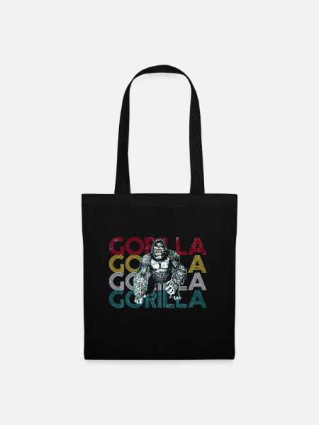 Gorilla - Stoffbeutel - Schwarz