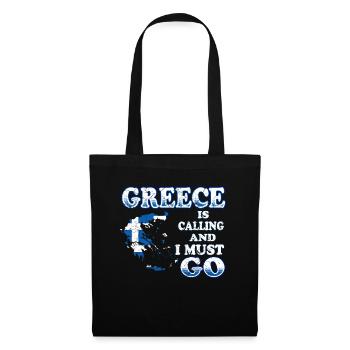 Grèce - Sac en tissu - noir - Devant