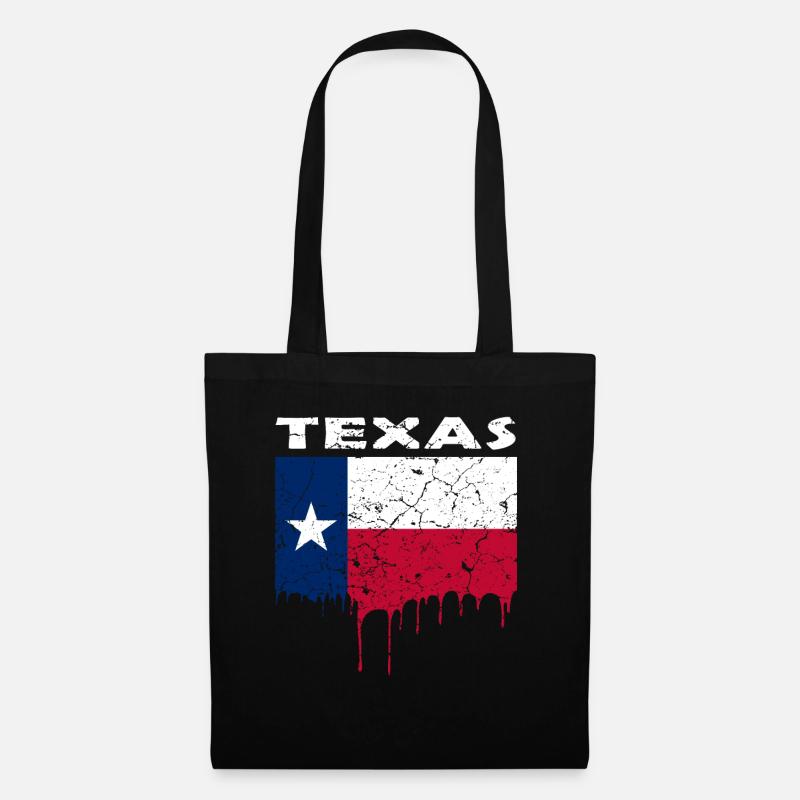 Texas Flagge - Stoffbeutel - Schwarz