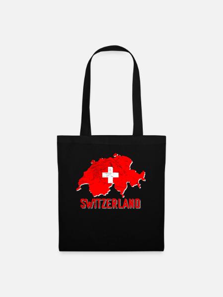 Schweiz - Stoffbeutel - Schwarz