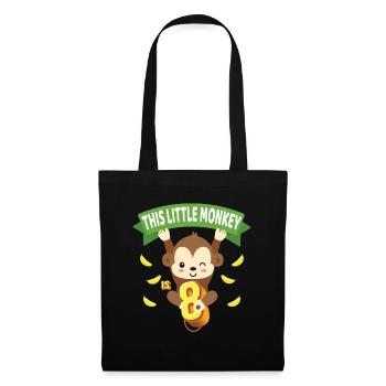 This Little Monkey Is 8 Years Old Kid 8th - Tote Bag - black - Front