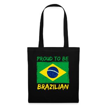 Proud Brazilian - Brazil Flag - Tote Bag - black - Front