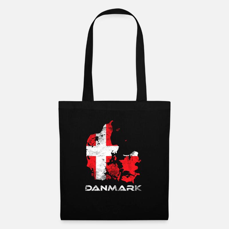 Dänemark - Stoffbeutel - Schwarz
