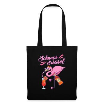 Schnapsdrossel Mädelsabend beste Freundin Geschenk - Stoffbeutel - Schwarz - Vorne