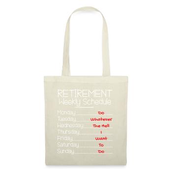 Cadeau drôle de bâillon pour un collègue de travail partant à la retraite - Sac en tissu - nature - Devant