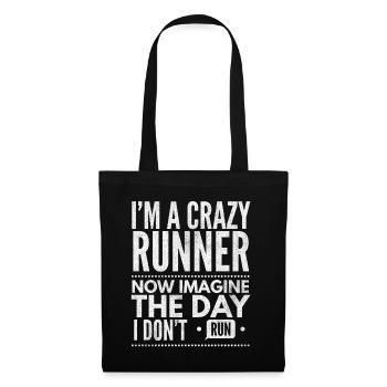 I'm A Crazy Runner - Running Lover Run - Stoffbeutel - Schwarz - Vorne