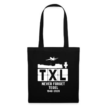 Tegel Airport TXL Berlin gift idea - Tote Bag - black - Front