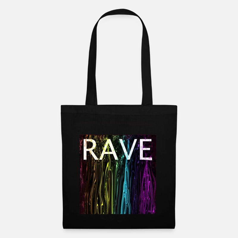 Rave Festival Club EDM House Techno Hardstyle Psy - Stoffbeutel - Schwarz