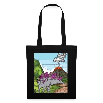 Time Dino Volcano Eruption Nature - Tote Bag - black - Front