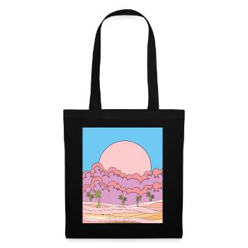Retro Sun Sandstorm in the Desert - Tote Bag - black - Front