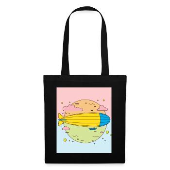 Retro Vintage Zeppelin Flying - Tote Bag - black - Front