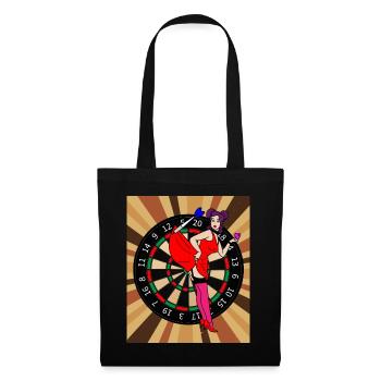 Jeu de fléchettes Joueurs avec fléchettes - Sac en tissu - noir - Devant
