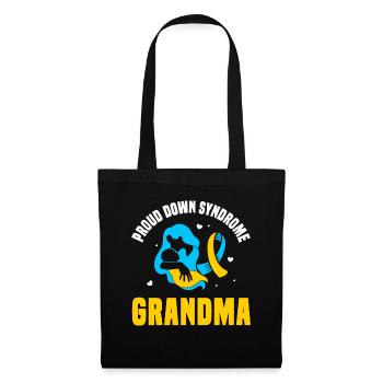 Proud Down Syndrome Grandma - Stoffbeutel - Schwarz - Vorne