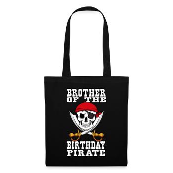 Frère du Pirate d’Anniversaire - Sac en tissu - noir - Devant