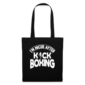 I'm Nice After Kickboxing - Stoffbeutel - Schwarz - Vorne