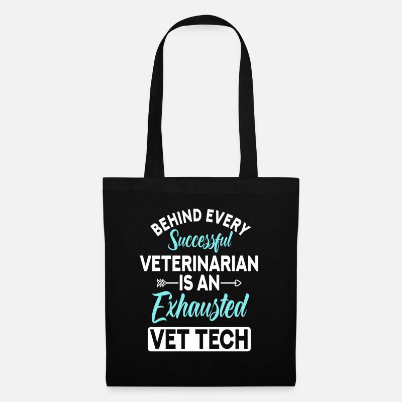 An Exhausted Vet Tech - Stoffbeutel - Schwarz