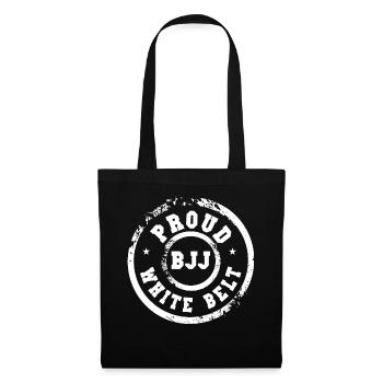 Fière ceinture blanche BJJ - Sac en tissu - noir - Devant