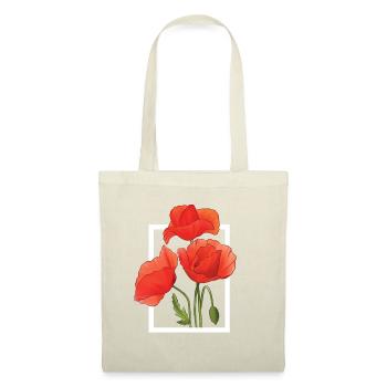 Poppy Poppies Aquarelle peinte à la main - Sac en tissu - nature - Devant