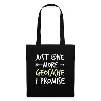 Just One More Geocache I Promise - Tote Bag - black - Front