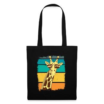Vintage Giraffe Retro Giraffe Africa Animals Safari - Sac en tissu - noir - Devant