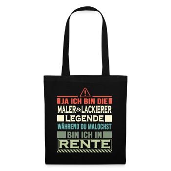 maler und lackierer rente legendärer malermeister - Stoffbeutel - Schwarz - Vorne