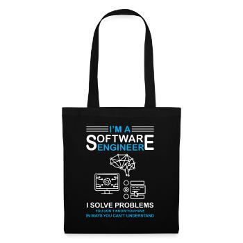Je suis un ingénieur logiciel développeur de logiciels - Sac en tissu - noir - Devant